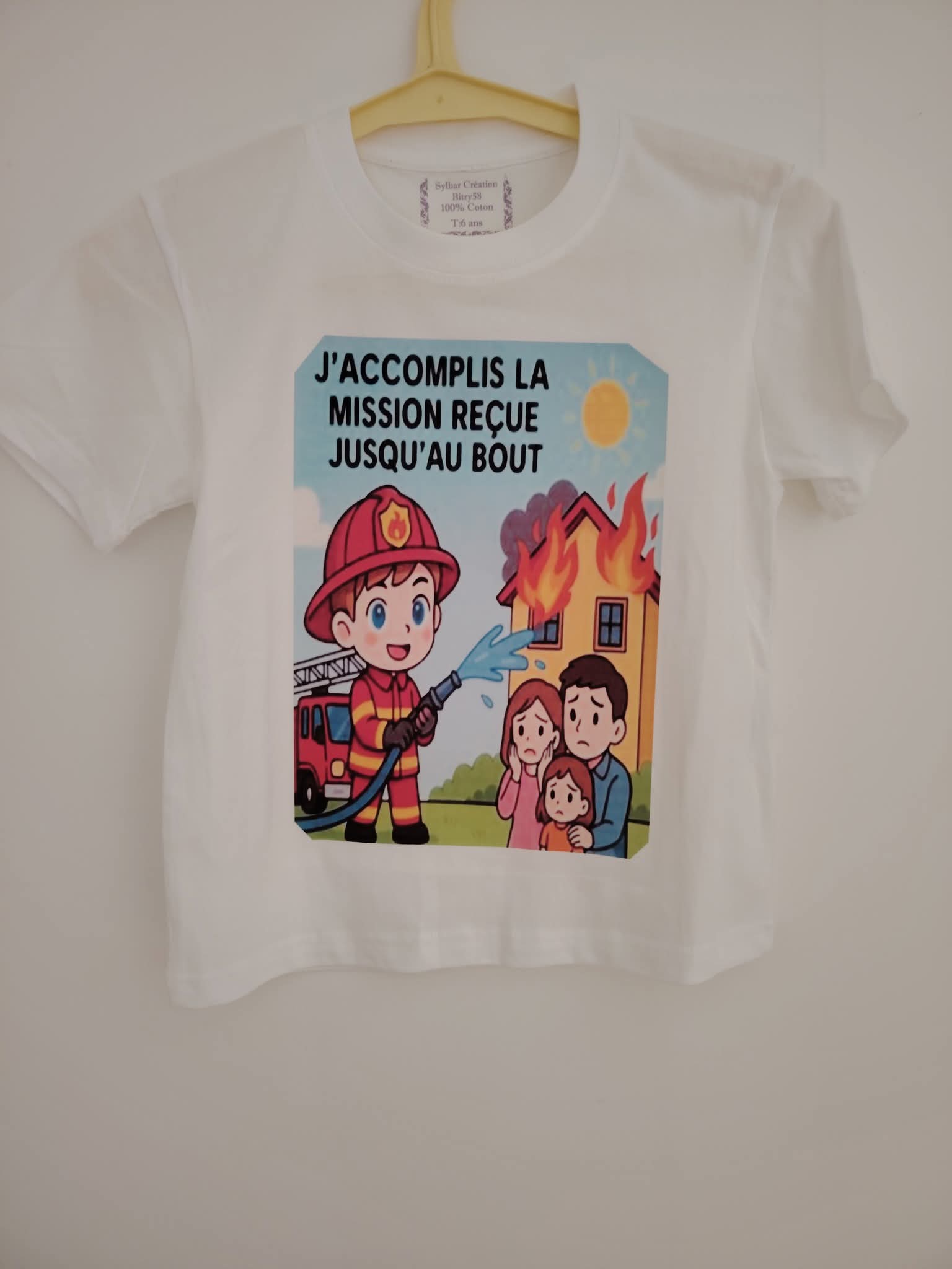 T-Shirt manche courte petit garçon pompier