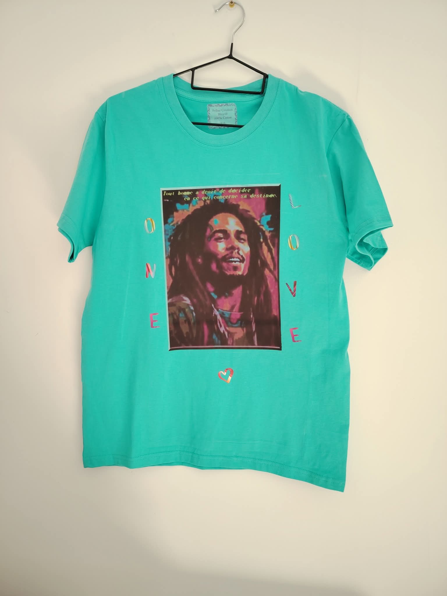 T-Shirt à manches courtes bob marley