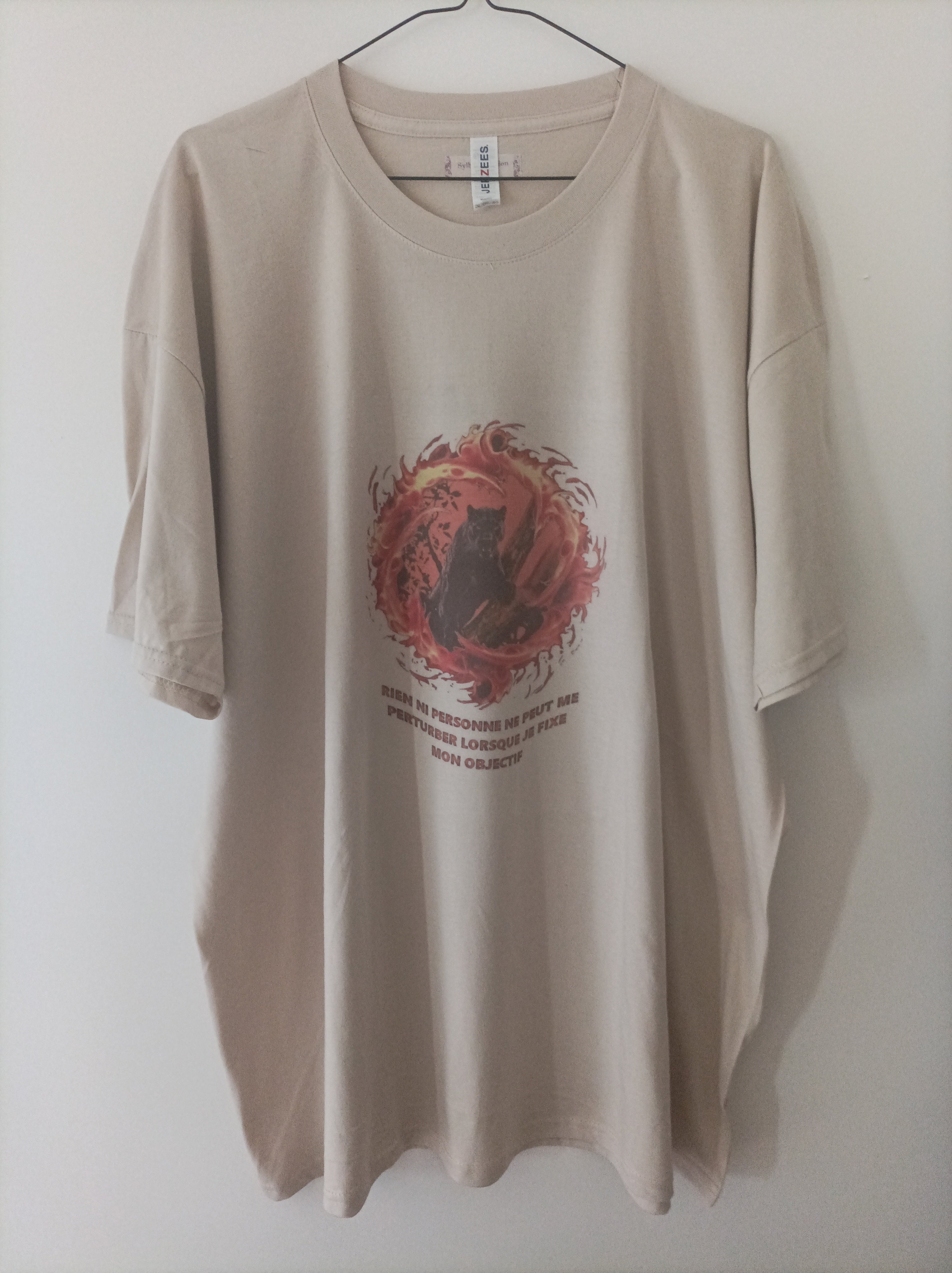 T-Shirt à manches courtes Panthère noir
