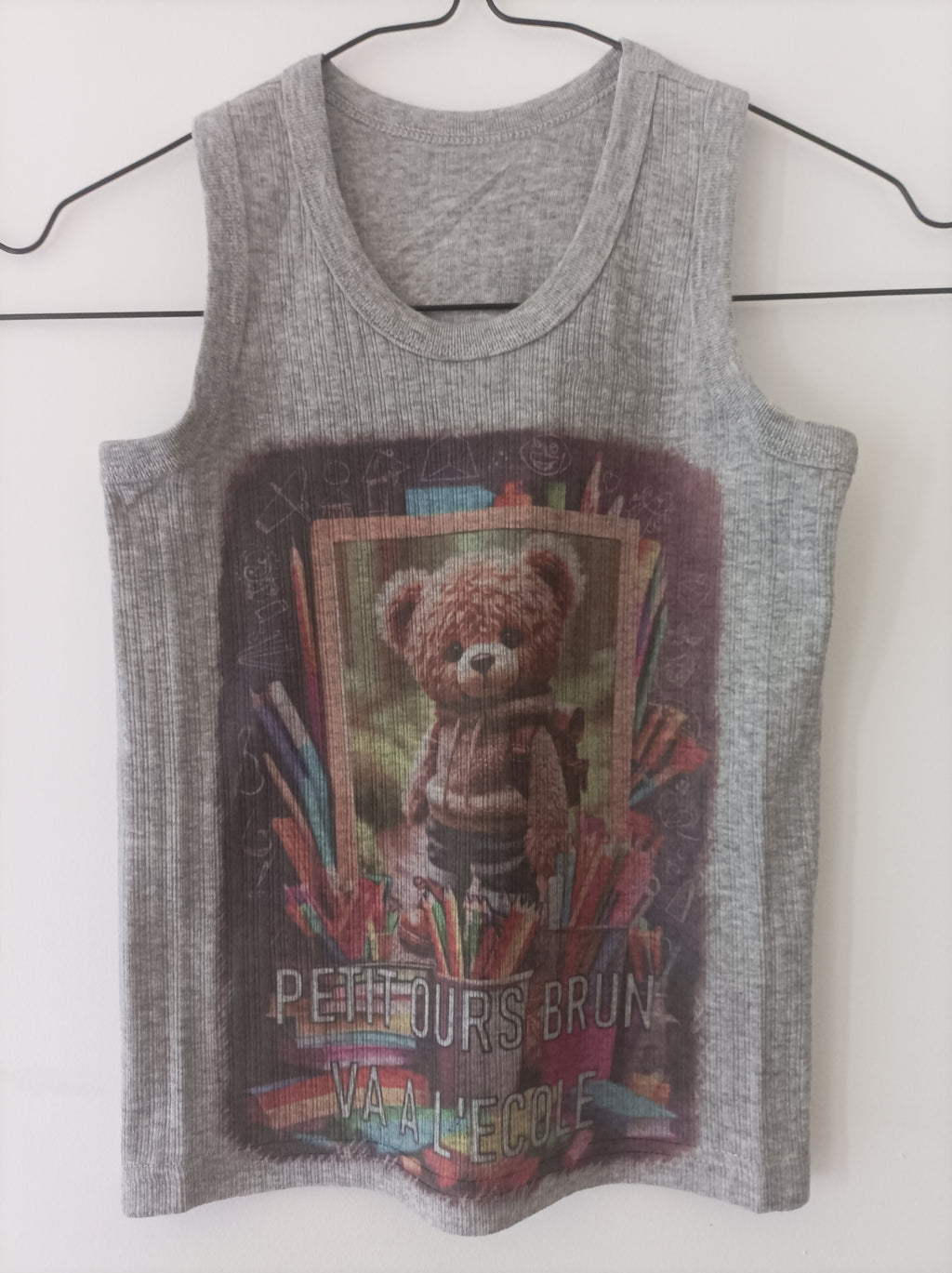 Débardeur petit ours brun