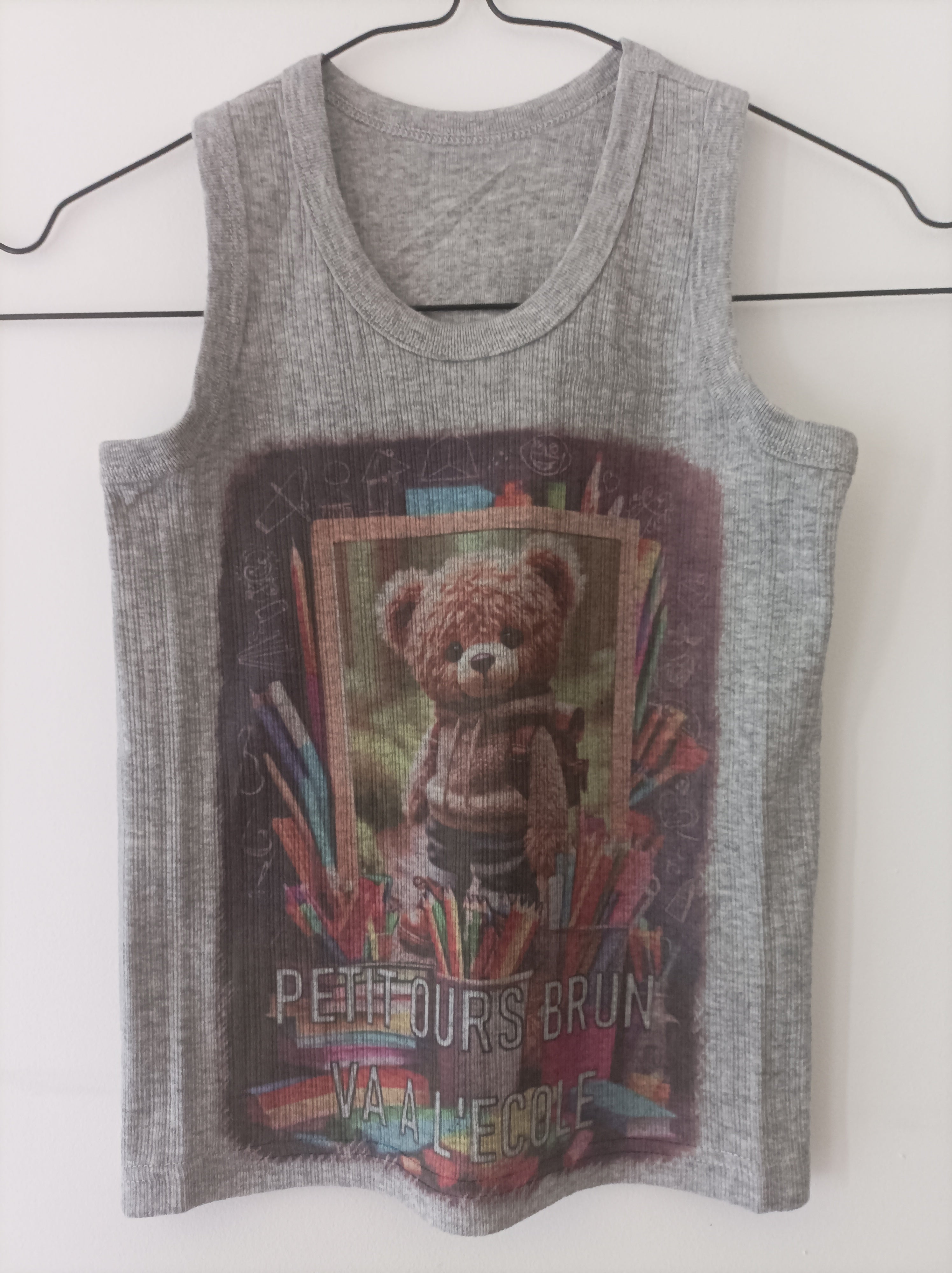 Débardeur petit ours brun